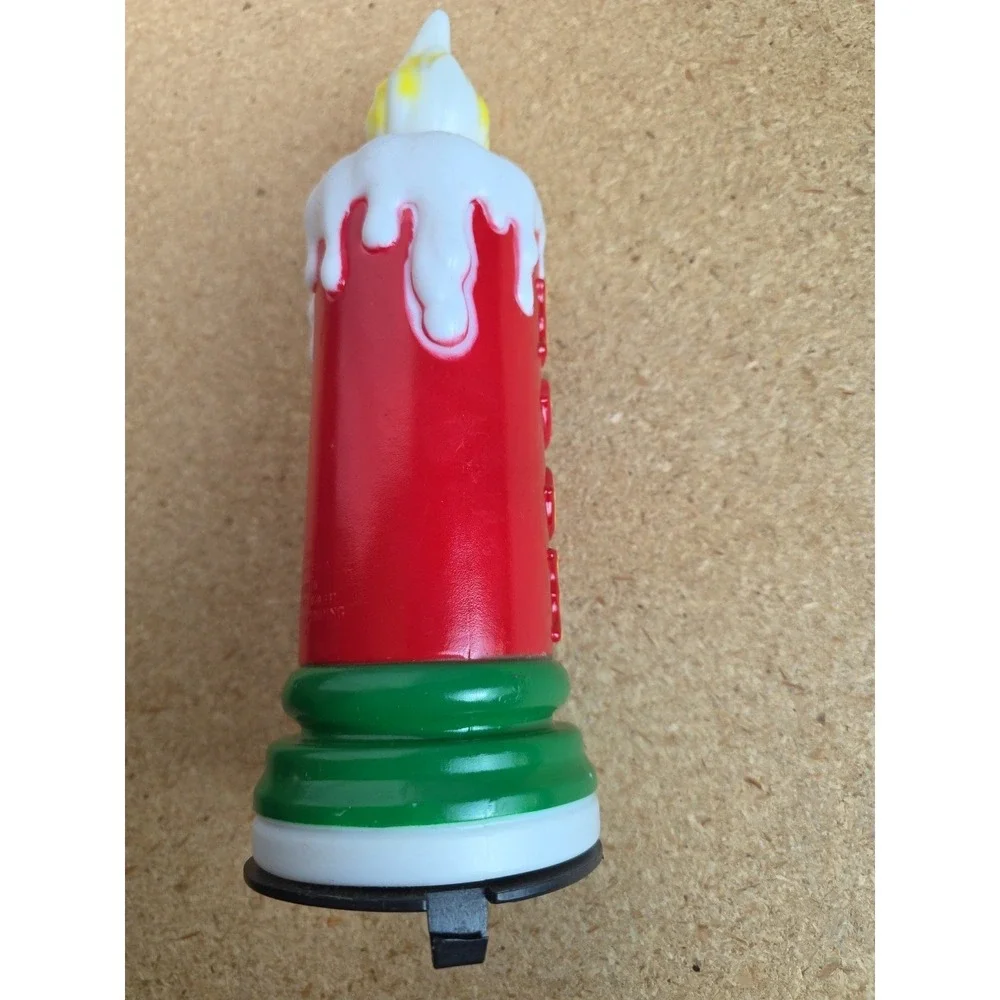 NOEL CANDLE Vintage 1995 Plastic Blow Mold 10